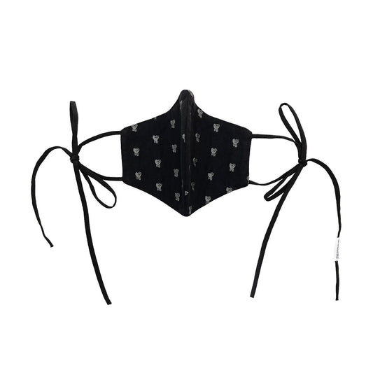 GLOOMY All-over Embroidered Mask (Black)