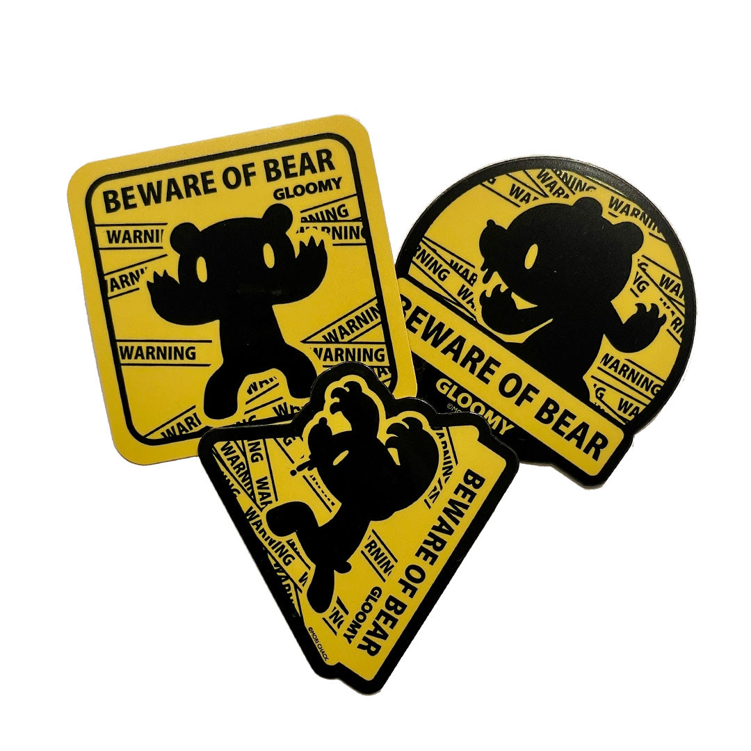 GLOOMY BEWARE Sticker Set (Yellow)