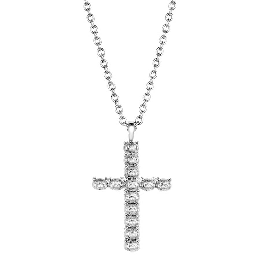 【ジュエリー】GLOOMY Cross Necklace/Rhodium