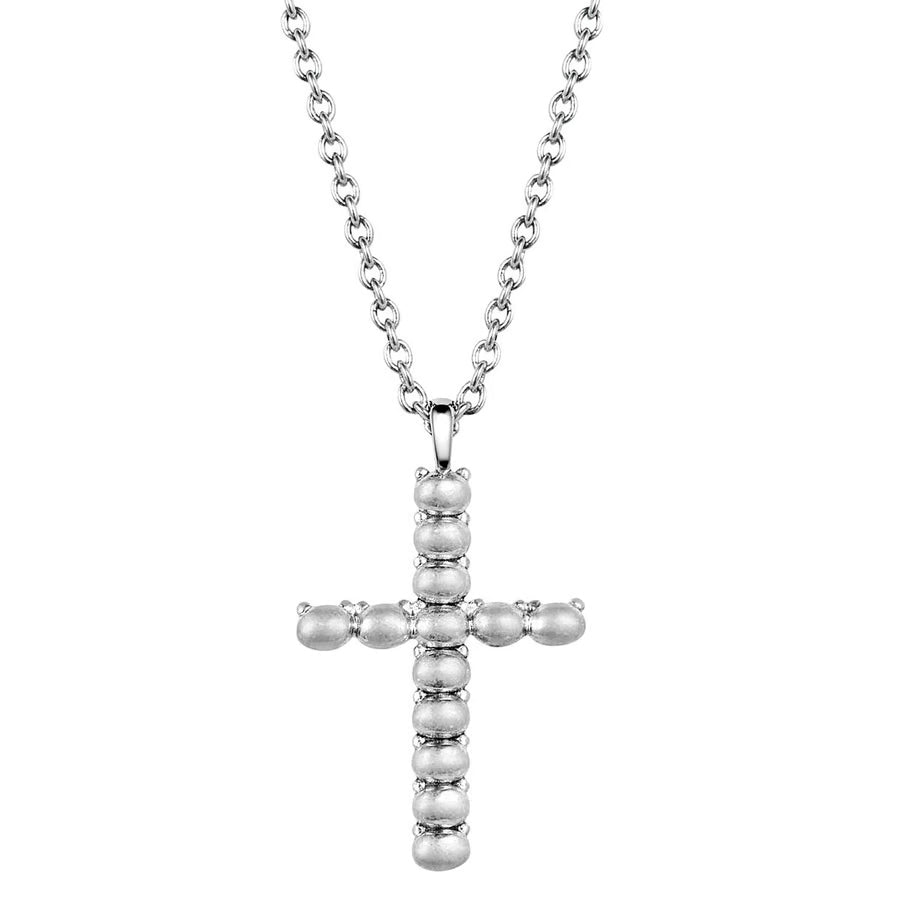 【ジュエリー】GLOOMY Cross Necklace/Rhodium