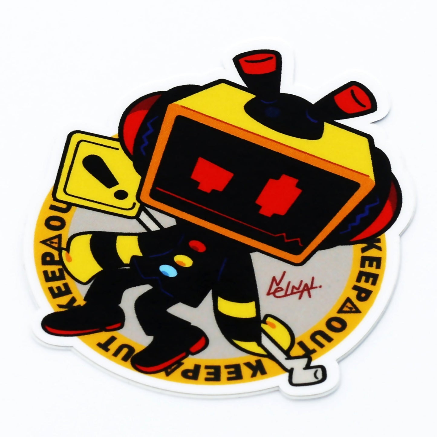 STICKER T-BOY WARNING