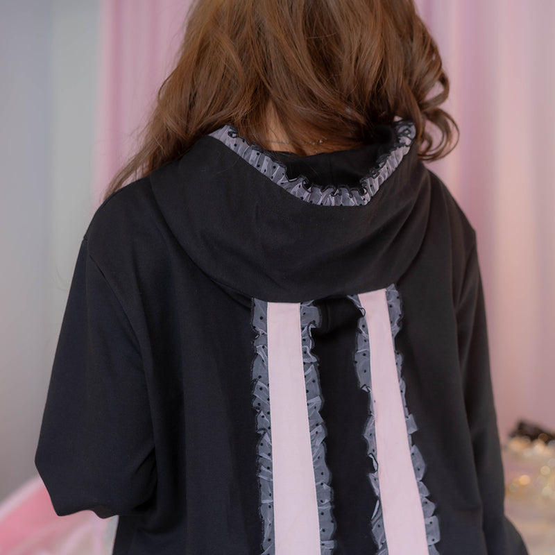 汎用うさぎパーカー dimmoire Black×Gray グルーミーコラボ ACDCコラボ 汎用うさぎパーカー BLACK – GLOOMY OFFICIAL WEB STORE