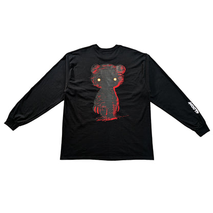 GLOOMY THE BIZARRE BEAR L/S TEE（ブラック）
