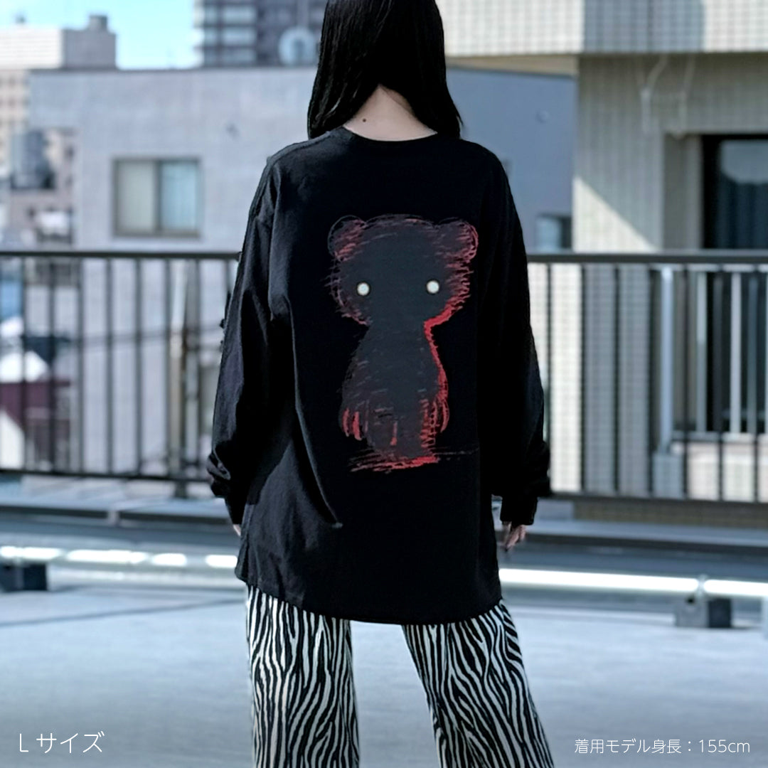 GLOOMY THE BIZARRE BEAR L/S TEE（ブラック）