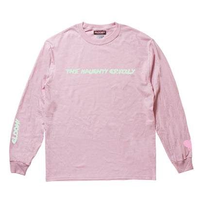 GLOOMY THE BIZARRE BEAR L/S TEE (Pink)