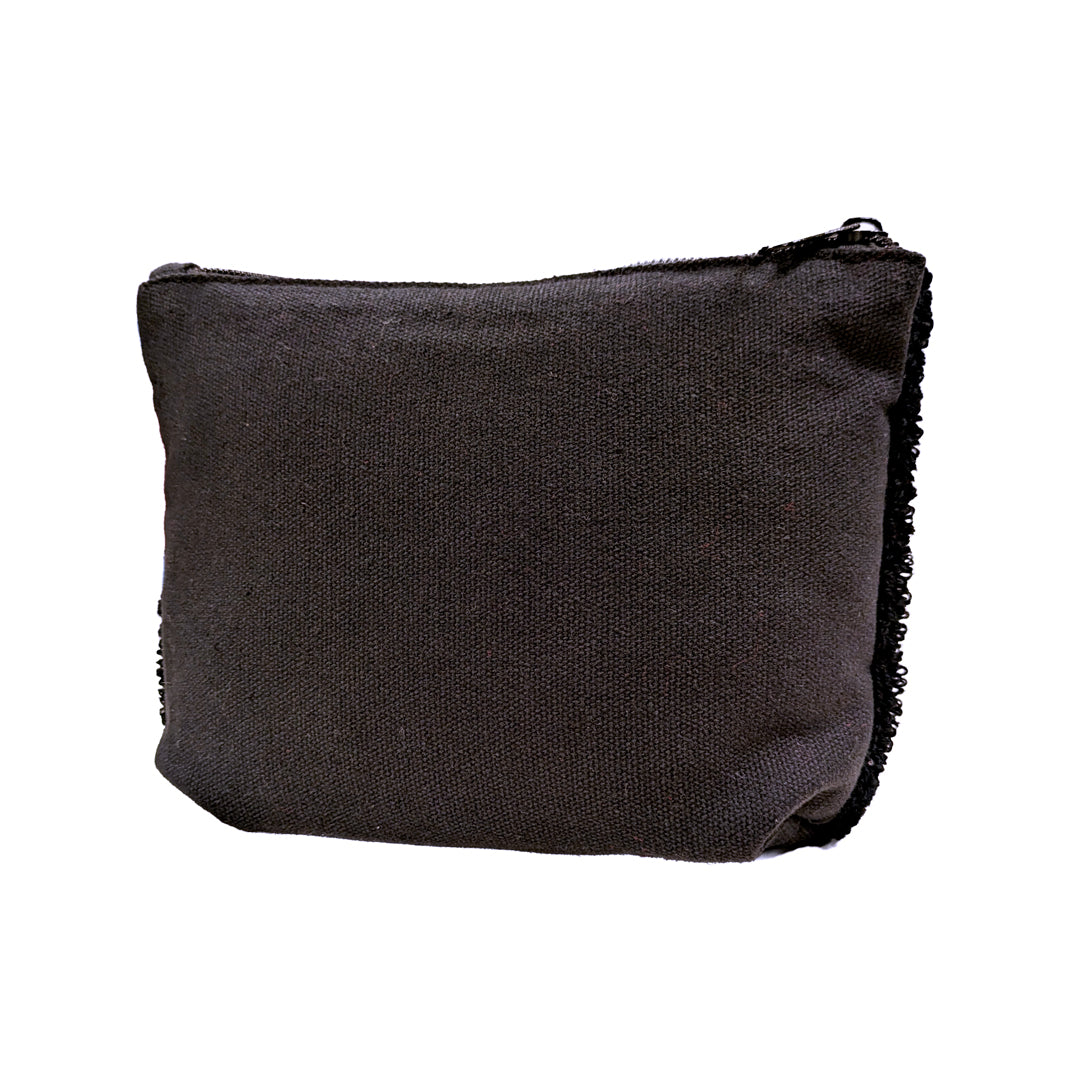 グルーミー サガラ刺繍ポーチ BLACK