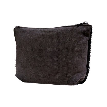 グルーミー サガラ刺繍ポーチ BLACK