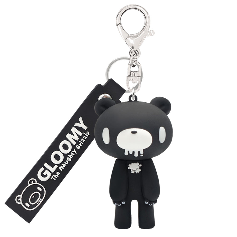 Gloomy figure key ring mono black