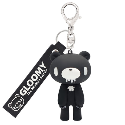 Gloomy figure key ring mono black