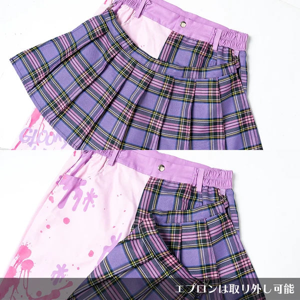 [ACDC RAG x Gloomy]パステルグル〜ミ〜 ボンテージパンツ PURPLE TARTAN