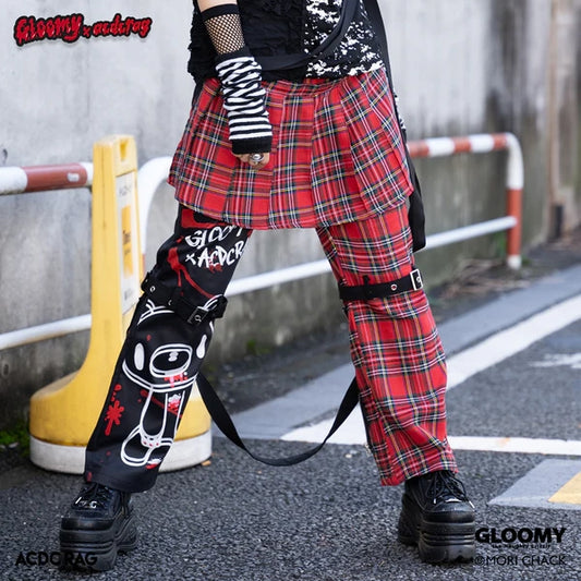 [ACDC RAG x Gloomy]ダークグル〜ミ〜 ボンテージパンツRED TARTAN