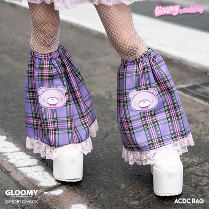 [ACDC RAG x Gloomy]パステルグル〜ミ〜 レッグウォーマー PURPLE TARTAN