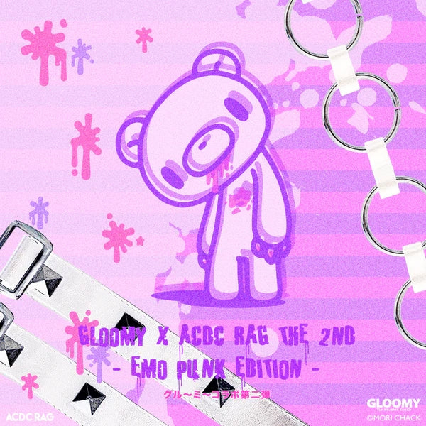 [ACDC RAG x Gloomy]パステルグル〜ミ〜 レッグウォーマー PURPLE TARTAN