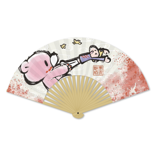 グルーミー　扇子　　墨絵ver.　