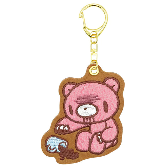 Gloomy Sagara Embroidered Felt Keychain Coffee