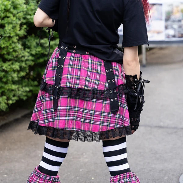 [ACDC RAG x Gloomy] Vivid Gloomy Belt Skirt C/PINK