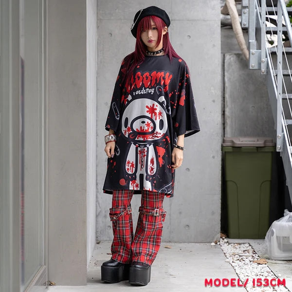 [ACDC RAG x Gloomy]ダークグル～ミ～ ヒュージTシャツ　BK/RED