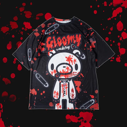 [ACDC RAG x Gloomy]ダークグル～ミ～ ヒュージTシャツ　BK/RED