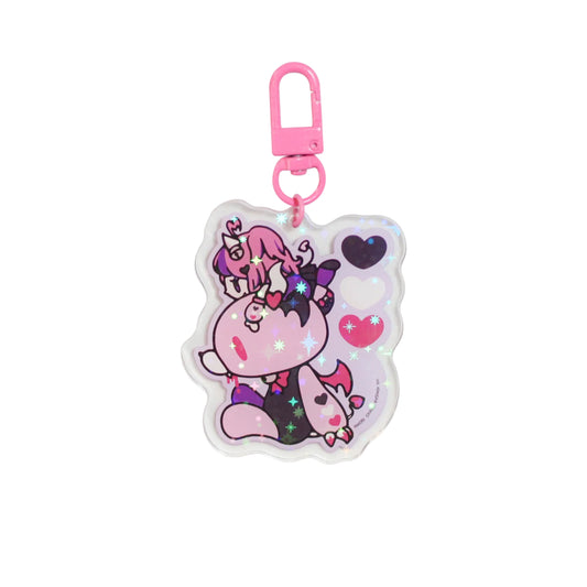 【北米輸入品】Ironmouse x Gloomy Bear Together Acrylic Keychain