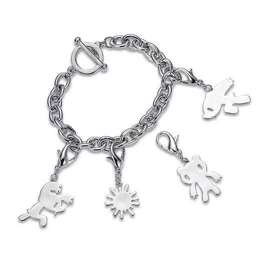 【ジュエリー】GLOOMY Silhouette Charm Bracelet